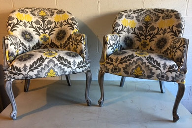 Re-upholstered Arm Chair