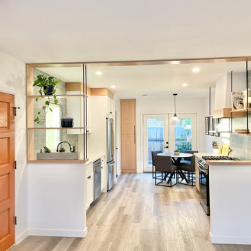 Full Kitchen Remodel with Custom White Oak Cabinetry & Shelves