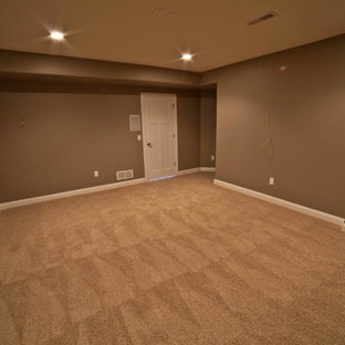 Cottage chic home theater photo in Other