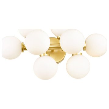 Arya 8 Light Wall Sconce With Satin Gold Finish