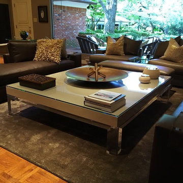 Modern Monochromatic Den