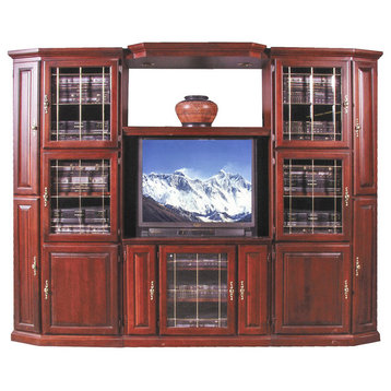 Traditional 3-Piece Wall and TV Stand and Adjustable Shelf