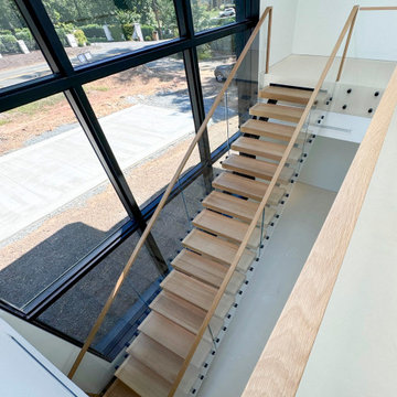 Project #126 | Contemporary Staircases with Integrated LEDs & Glass Railing