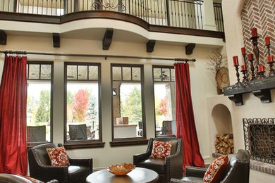 Inspiration for a mediterranean living room remodel in Boise