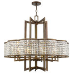 Livex Lighting - Grammercy Chandelier, Hand-Painted Palatial Bronze - Crystal strands strung in a decrotive shade design define this classically glamorous chandelier in which the bulbs are completely shaded, allowing the light to shine through the K9 crystal for a warm, intimate lighting feel.