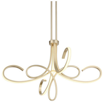Kovacs P5436-L Astor 32"W Robin Baron LED Abstract Chandelier - Soft Gold