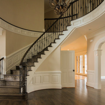 Project #45 | Curved Oak & Wrought Iron Staircase