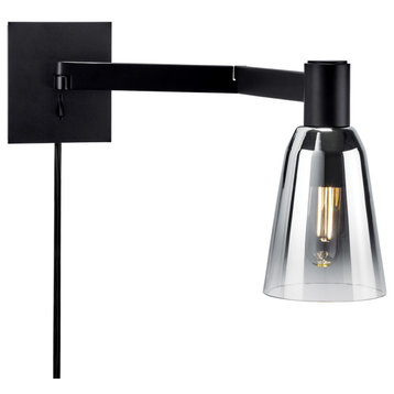 Audrey 1-Light Wall Sconce in Matte Black