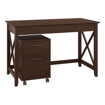 Key West Writing Desk With 2 Drawer Mobile File Cabinet