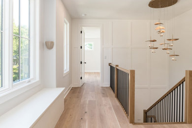 Example of a transitional hallway design in Chicago
