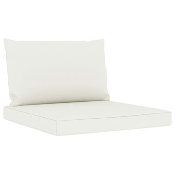 Vidaxl Pallet Sofa Cushions 2-Pieces Cream White Fabric