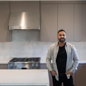 Saying goodbye to old cabinets and hello to a brand new kitchen.