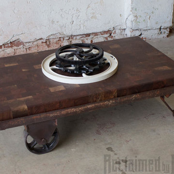 Walnut Coffee Table Cart