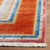 Contemporary Area Rug, Unique Colorful Design With Bordered Pattern, 9' X 11'7"