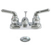 Everflow Two Handle Lavatory Bathroom Vanity Sink Faucet with Brass Pop up Drain