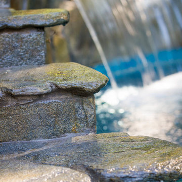 FlagStone Pool Deck Steps