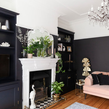 Face frame bookcase alcoves