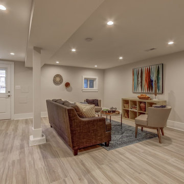 Basement remodeled with bedroom space and extra closet space
