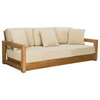 Safavieh Montford Teak 3-Seat Bench - Transitional - Outdoor Benches ...