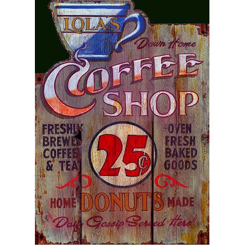 Vintage Signs, Lola'S Coffee Shop, Yes