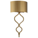 Savoy House - Como 1-Light Warm Brass Sconce - Shapely without looking exclusively feminine, the Como wall sconce is an ideal complement to a variety of room settings without taking attention away from the surrounding furnishings. Measuring 11" wide x 20" high x 4" extension, Como has the added benefit of being powered with a dimmable 14-watt LED bulb for energy-savings while providing 300 lumens in 3000K at 90 CRI. The Warm Brass finish offers a touch of drama and traditional flair.