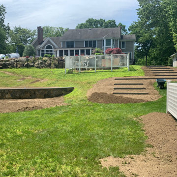Tread Stairs to break up slope of the hillside