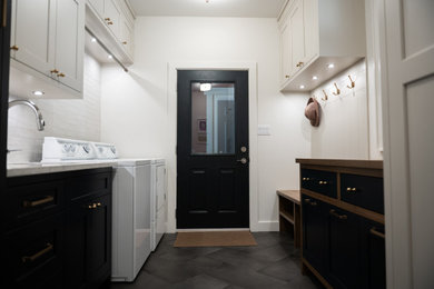 Inspiration for a laundry room remodel in Vancouver