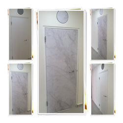 Matt White Marble Bomb Shelter - Windows And Doors