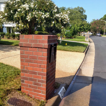 Column Mount Masonry Mailbox