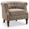 Argenziano Chesterfield Chair, Brown