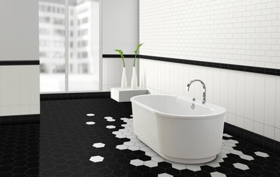 10 salles de bains en noir et blanc