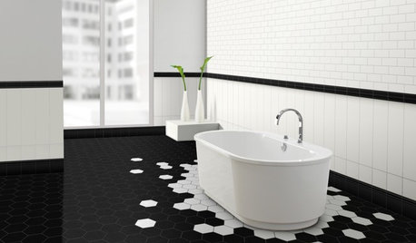Floor Tiles: Monochrome Marvels in the Bathroom
