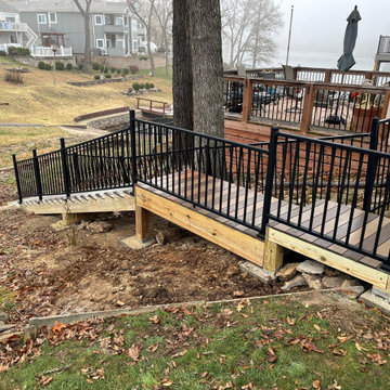 Completed Lake Access Stair & Walkway Replacement | Deckorators Vista & Westbury
