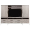 Urban Modern Mist Gray Entertainment Center with Cabinets