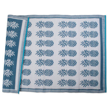 DII Blue Pineapple Outdoor Rug