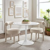 Lippa Round Wood Top Dining Table, White, 40"