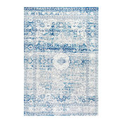 Nuloom Vintage Medallion Lela Rug, Blue, 8'x10'