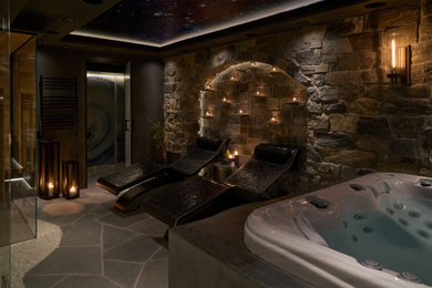 Basement - eclectic basement idea