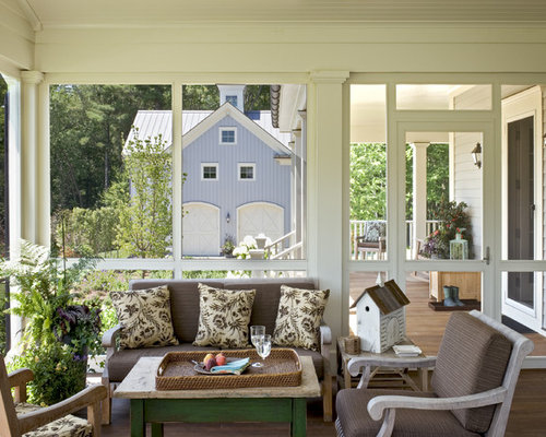 Best Screened Porch Half Wall Design Ideas & Remodel Pictures | Houzz