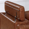 Furniture of America Holm Faux Leather Adjustable Headrest Chair in Brown