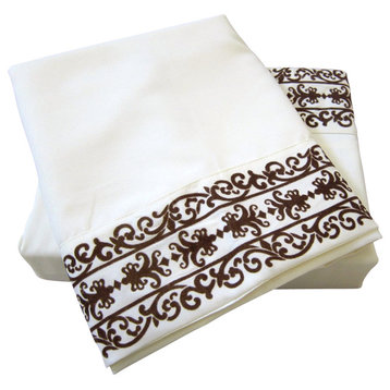 Luxury Egyptian 800 Microfiber Bed Sheet Set 4 PCS, Vanilla, Queen