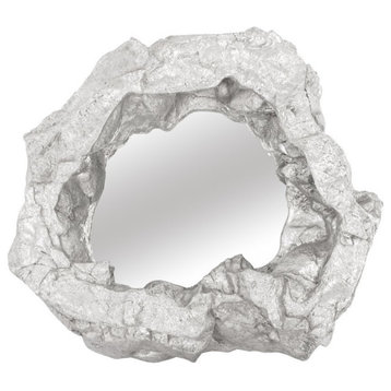 Rock Pond Mirror, Silver Leaf, 8"x42"x38"