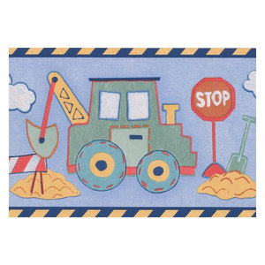 Rolls Imperial Kids Construction Machinery Trucks Wall Border 2