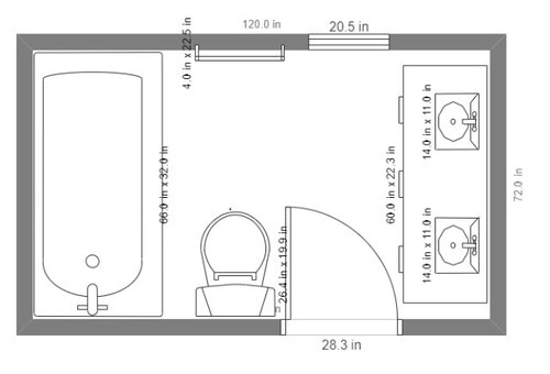 7x7 bathroom layout