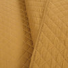 Ava Diamond Oversized Cotton 3-Piece Quilt Set, Mustard, Full and Queen