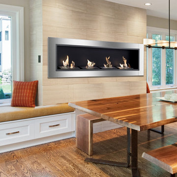 Modern Kitchens with Fireplaces