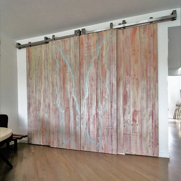 Residence Dining Room Angel Wing Barn Doors