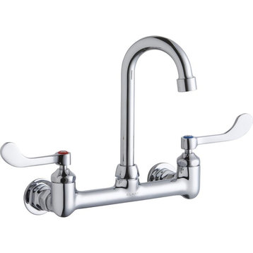Elkay Scrub/Handwash 8" Centerset Faucet w/4" Gooseneck Spout 1/2in Inlet