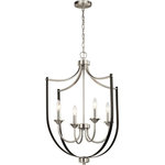 Kichler Lighting - Kichler Lighting 52279NI Tula - Four Light Foyer Chandelier - Select styles with distinctive square glass shadesTula Four Light Foye Brushed Nickel *UL Approved: YES Energy Star Qualified: YES ADA Certified: n/a  *Number of Lights: Lamp: 4-*Wattage:60w B bulb(s) *Bulb Included:No *Bulb Type:B *Finish Type:Brushed Nickel