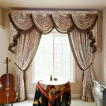 Valance curtains with swags and tails by celuce.com